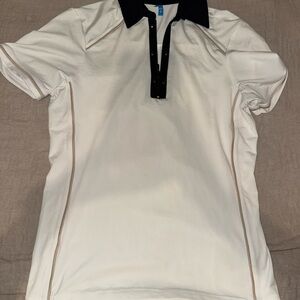 GG Collection Women's White and Black Button Down Shirt